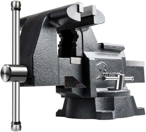 6.5 in Heavy Duty Bench Vise with Anvil and Swivel Base view 2