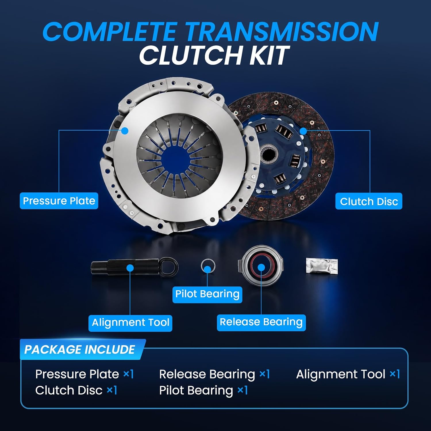 Manual Transmission Clutch Kit Honda CR-V 2.4L 24-Spline view 3
