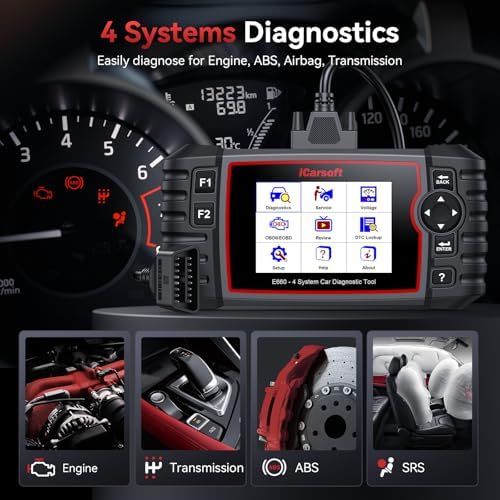 iCarsoft E660 4-System Scanner Engine ABS SRS Transmission view 3