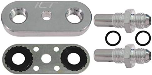 6L80E/6L90E/8L90E Cooler Line Adapter Plate -6AN Billet view 2