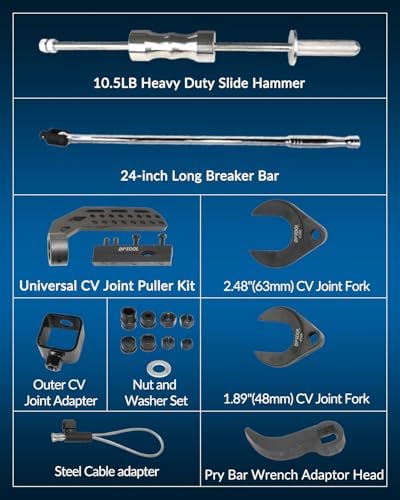 Inner CV Axle Puller Slide Hammer Kit for FWD Transaxle view 2