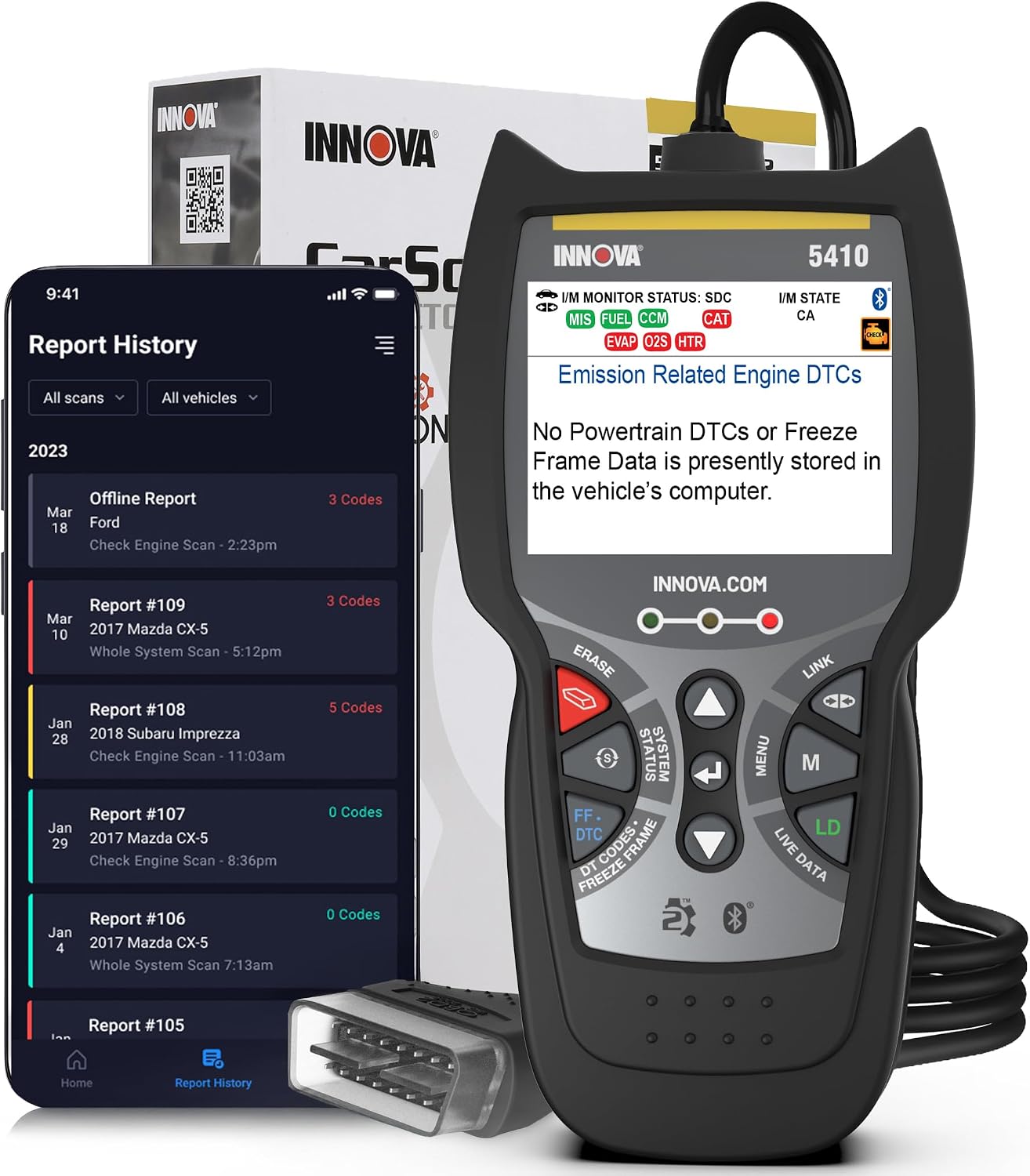 Innova 5410 All-System OBD2 Scanner - Engine ABS SRS Transmission