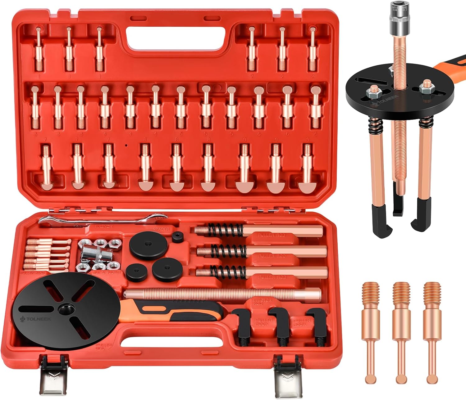 Internal and External Bearing Puller Kit with Case
