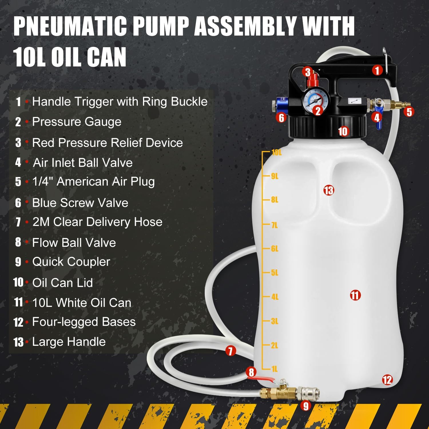 10L Pneumatic Transmission Fluid Pump and Extractor Kit view 2