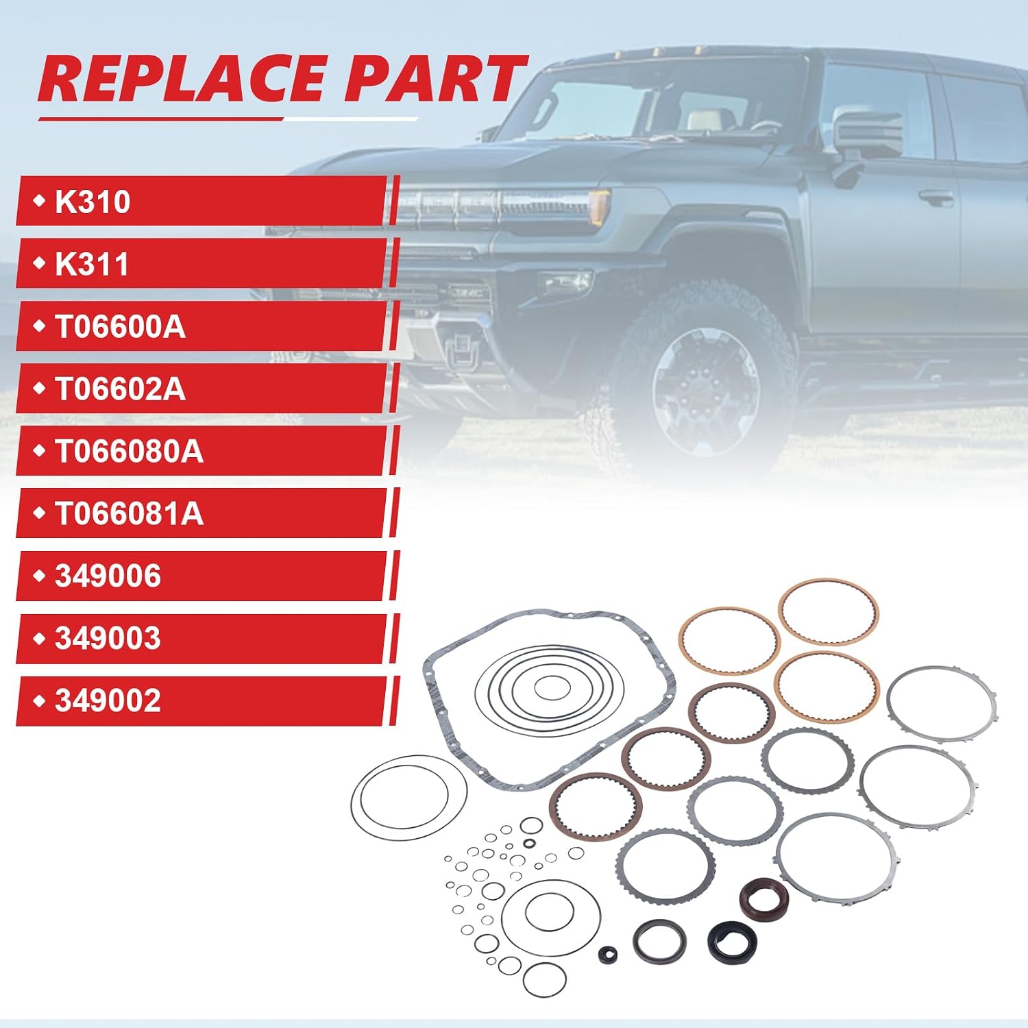 K310 CVT Master Rebuild Kit with Frictions for Toyota Corolla view 3