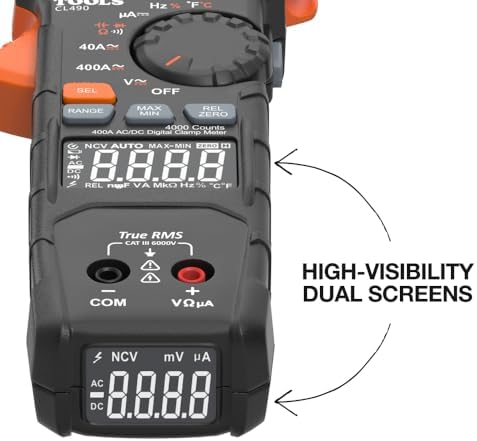 Klein CL490 AC/DC Clamp Meter with TRMS Dual Display view 3