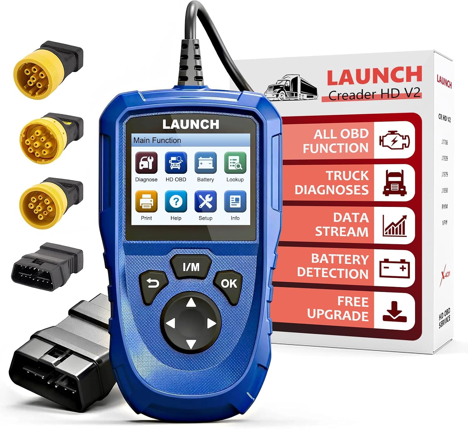 LAUNCH Creader HD V2 Heavy Duty Truck Scanner J1939