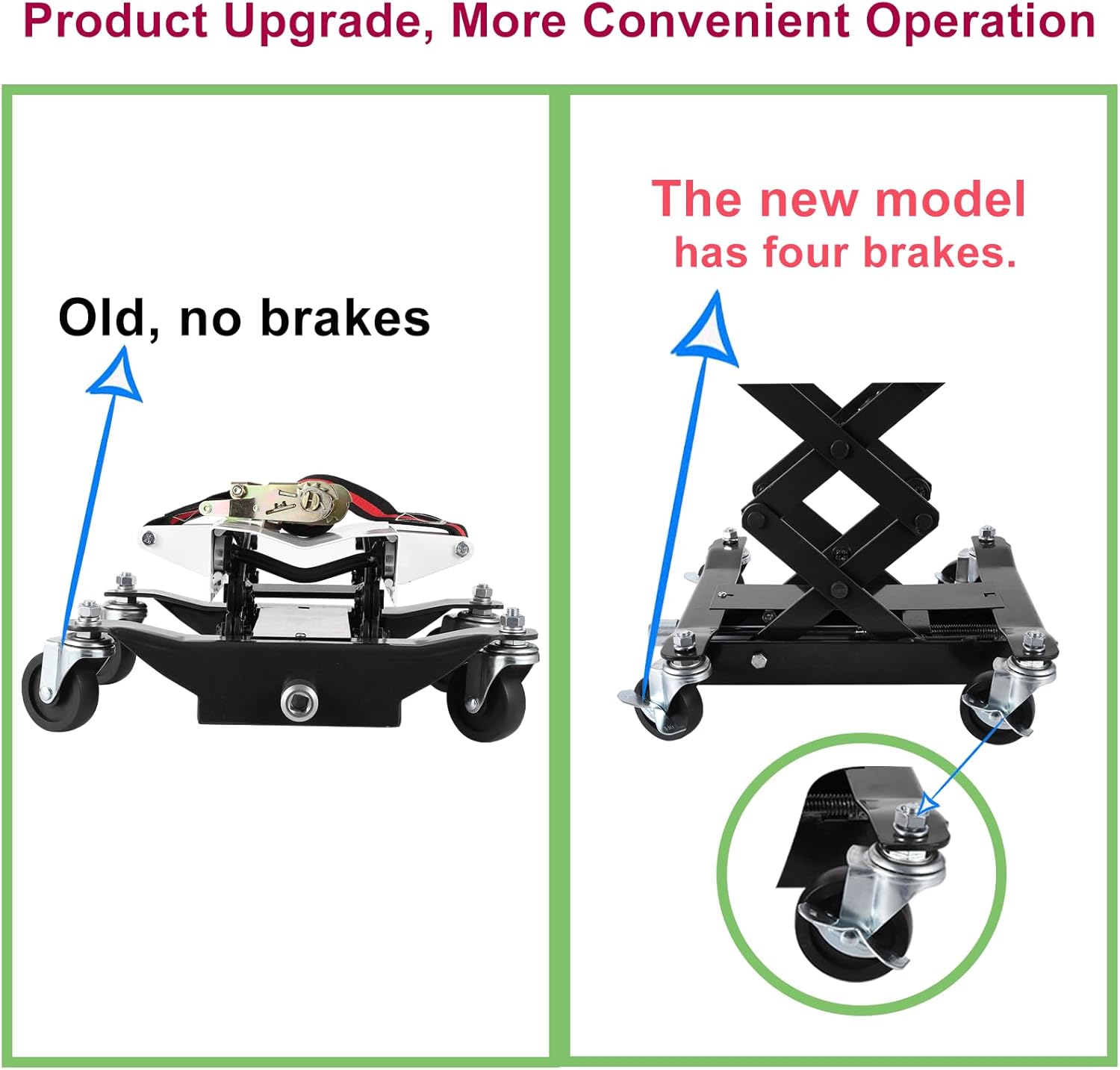 Low Profile 450 lb Transmission Jack, 7-23 in Lift view 2