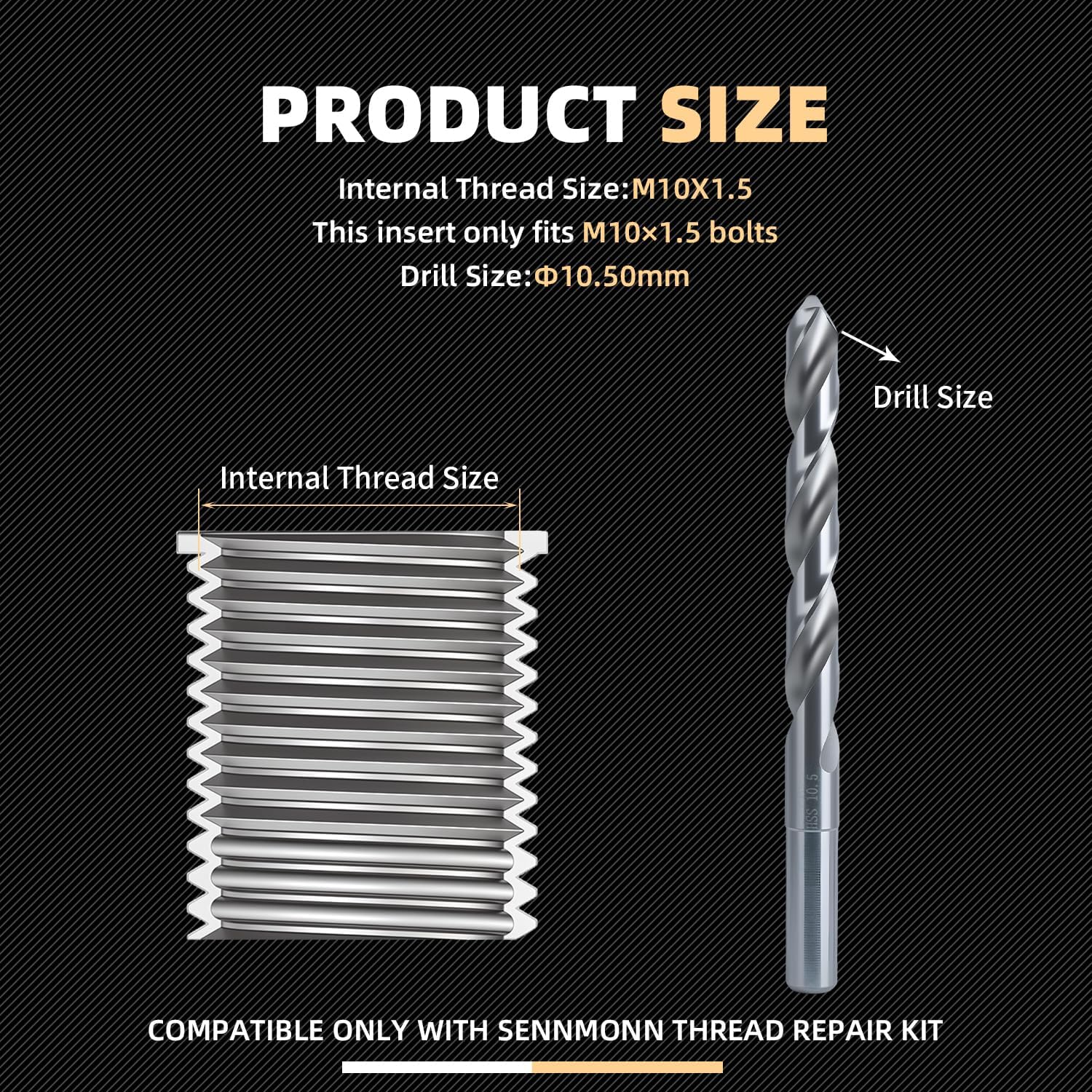 M10x1.5 Thread Repair Kit for Transmission Case Bolts view 3