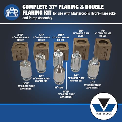 Mastercool 71098 37-Degree AN Flaring Adapter Set 3/16-1/2 view 2