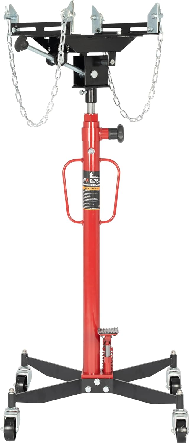High-Lift Telescoping Transmission Jack, 0.75 Ton 1660 lb