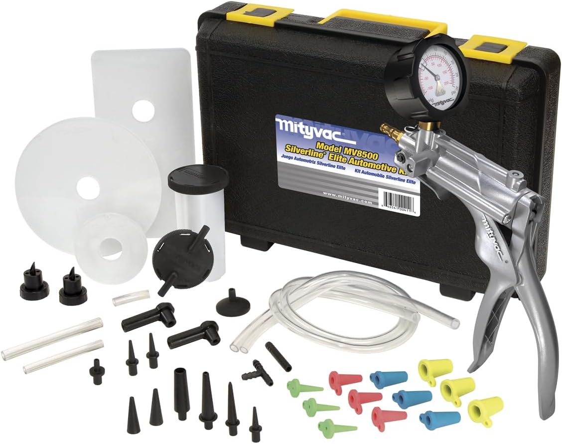 Mityvac MV8500 Silverline Elite Hand Vacuum and Pressure Test, Brake/Clutch Bleeding and Diagnostic Kit