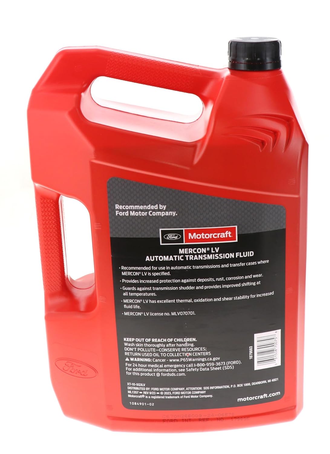 Motorcraft Mercon LV ATF 5-Quart Jug - Ford 6R80 6F35 view 3