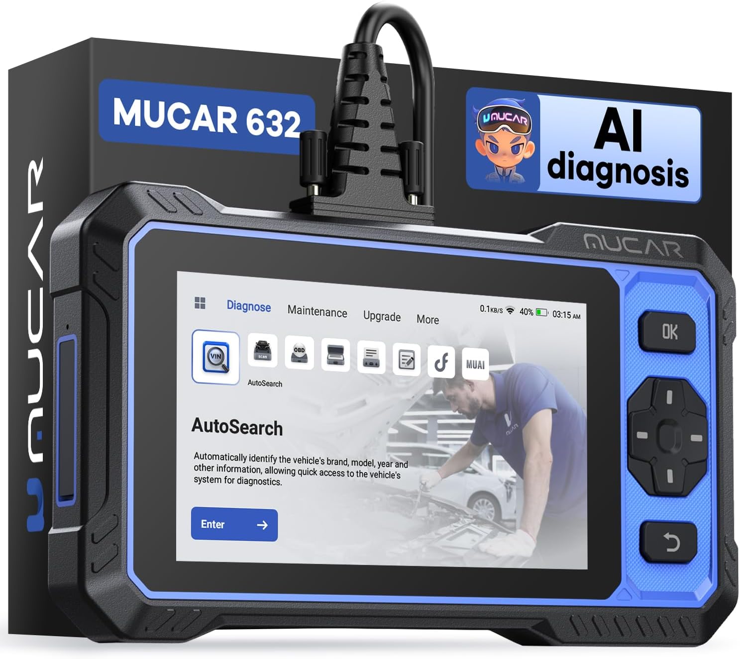 MUCAR 632 Elite Bidirectional OBD2 Scanner - Transmission