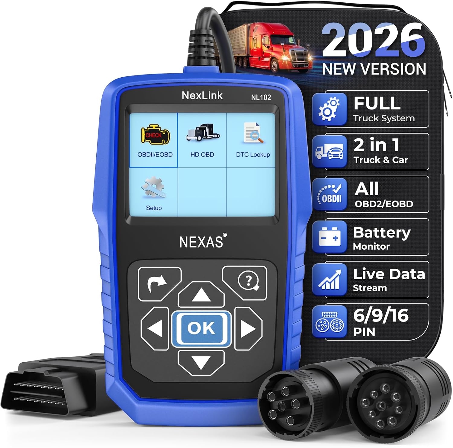 NEXAS NL102 Heavy Duty Truck Scanner J1939 J1708
