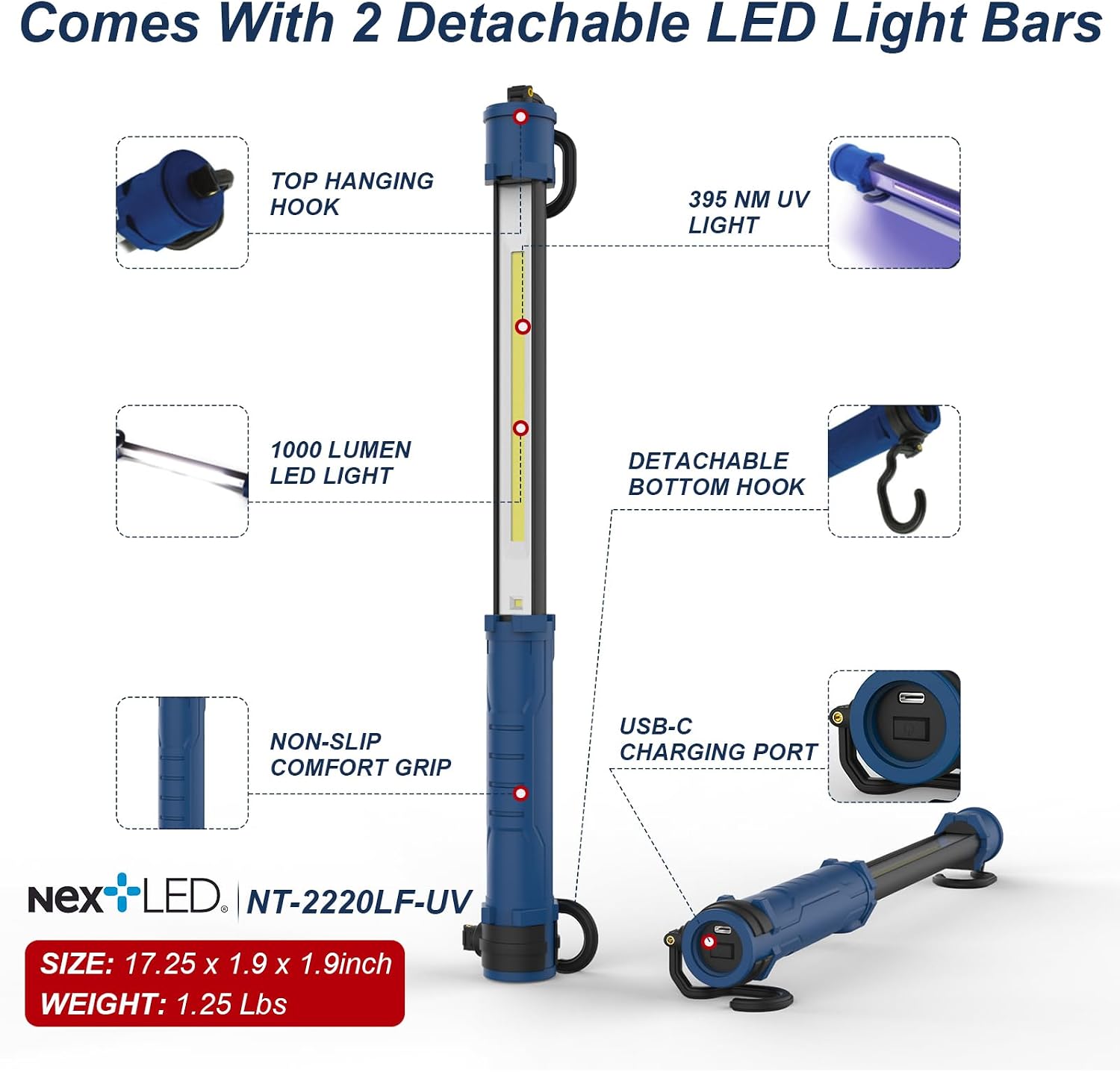 NextLED NT-2220LF-UV Underhood LED Work Light Bar view 3