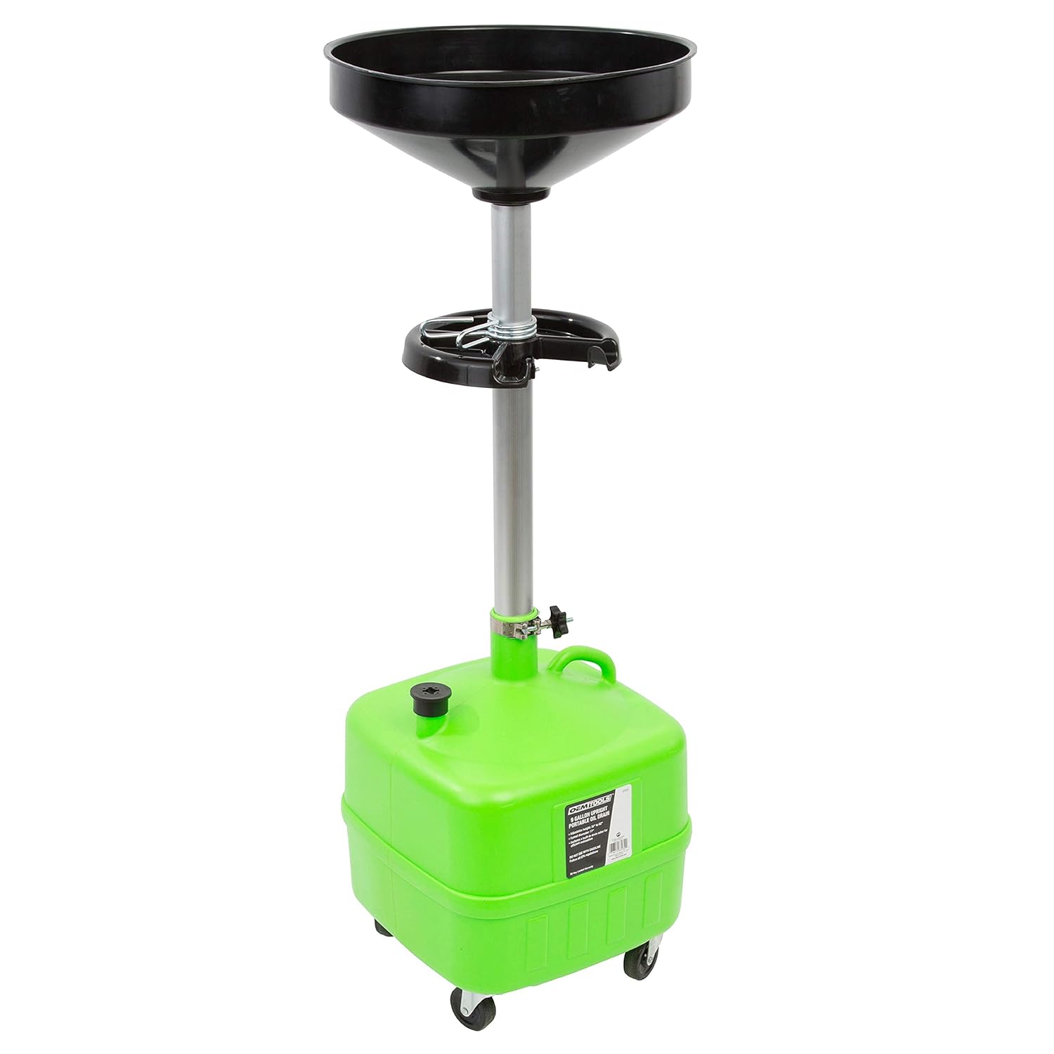 OEMTOOLS 87032 9-Gallon Rolling Oil Drain Caddy 32-62 in