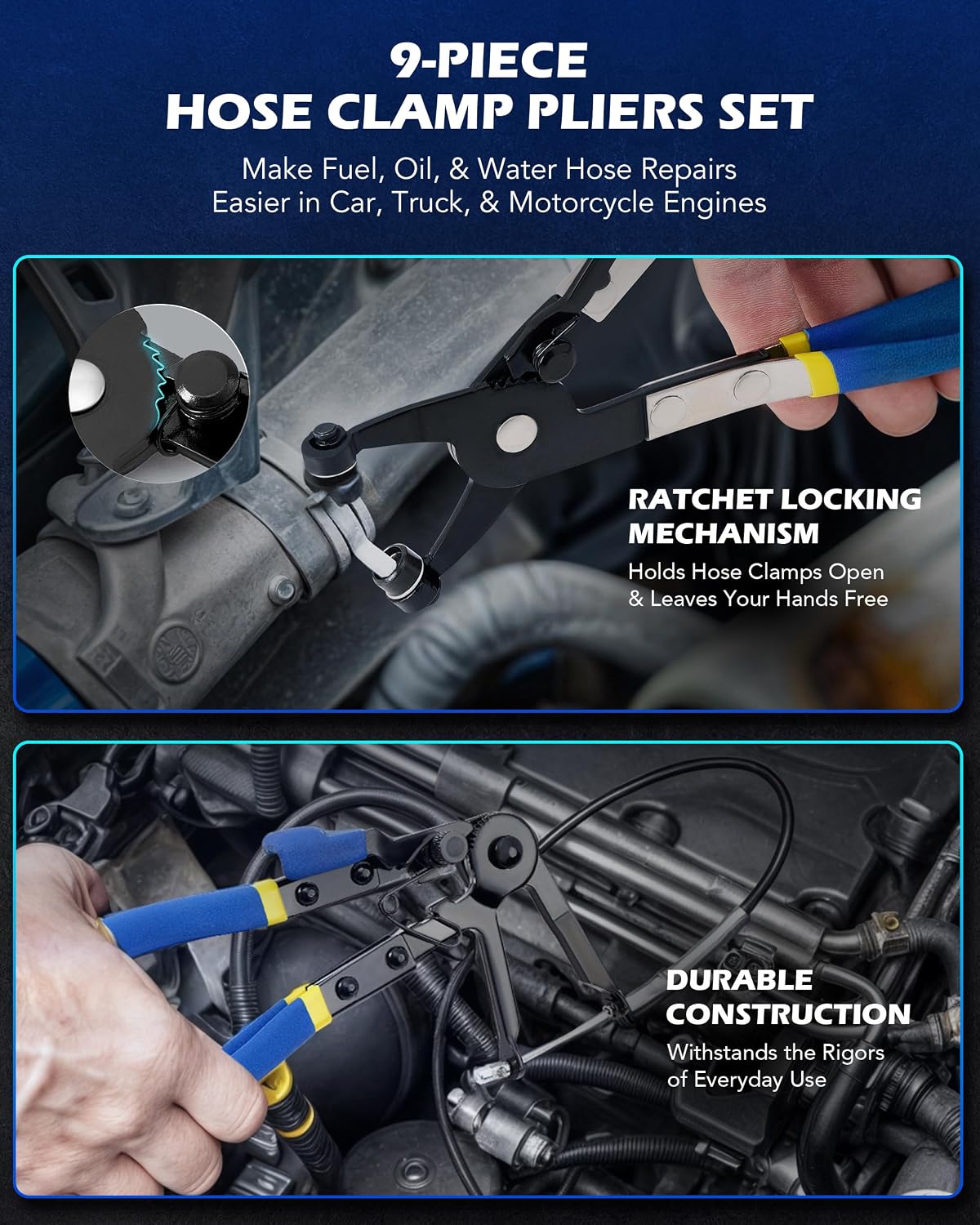 35pc Transmission & Fuel Line Disconnect + Hose Clamp Set view 2