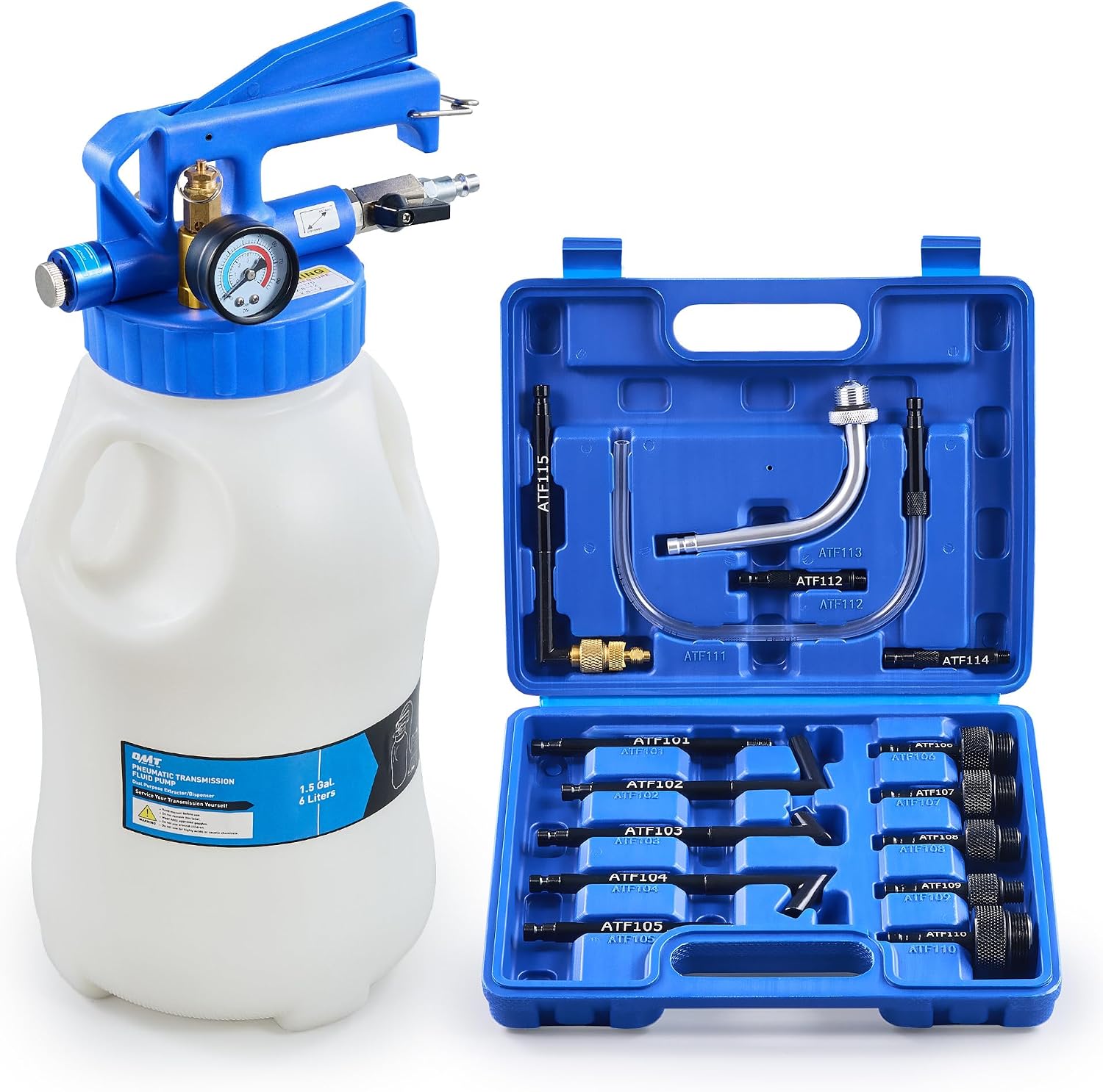 6L Pneumatic Transmission Fluid Evacuator and Filler Set