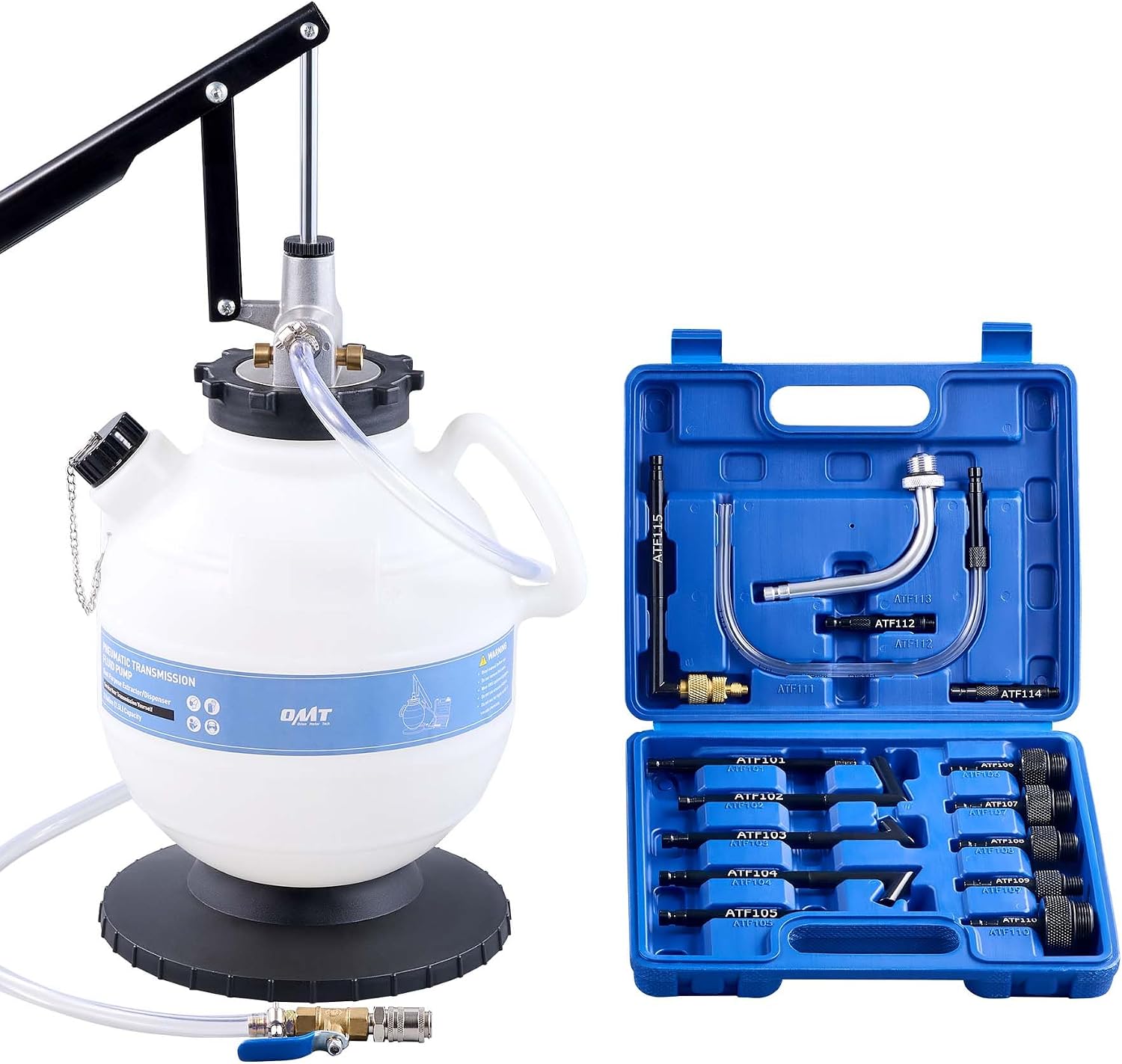 2 Gallon Manual ATF Refill Pump with 15 Fill Adapters