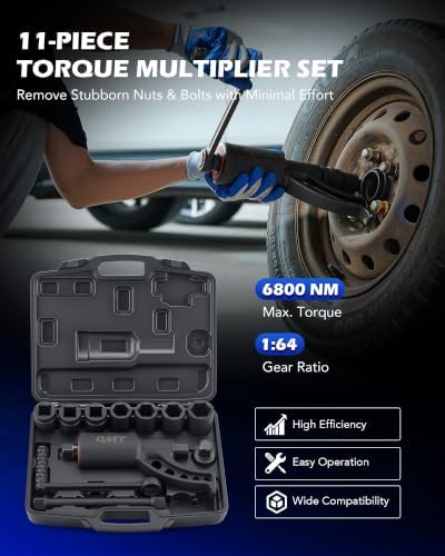 1in Drive 6800Nm Torque Multiplier Set, 1:64, 11pc view 2