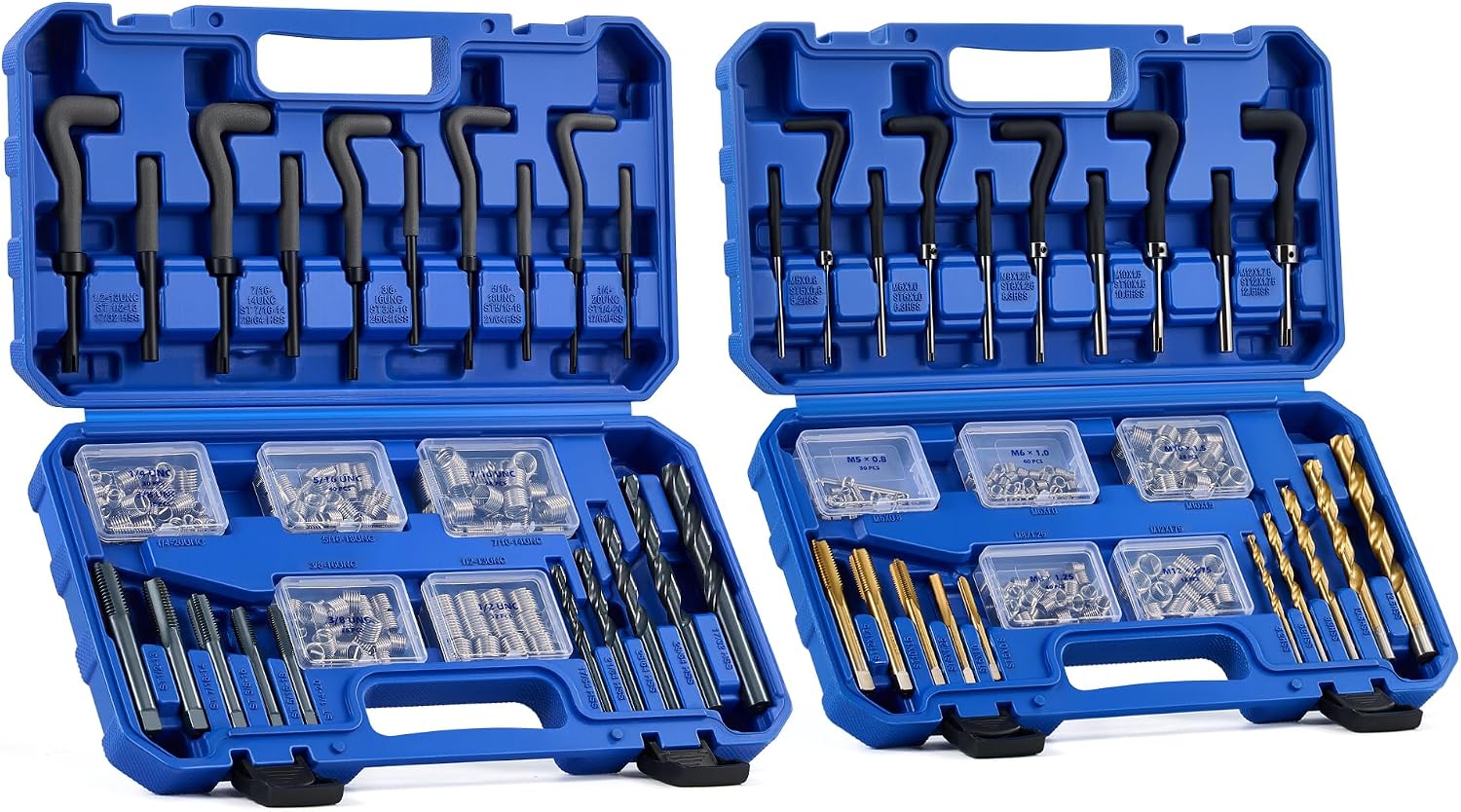 344pc SAE & Metric Thread Repair Insert Kit M5-M12, 1/4-1/2