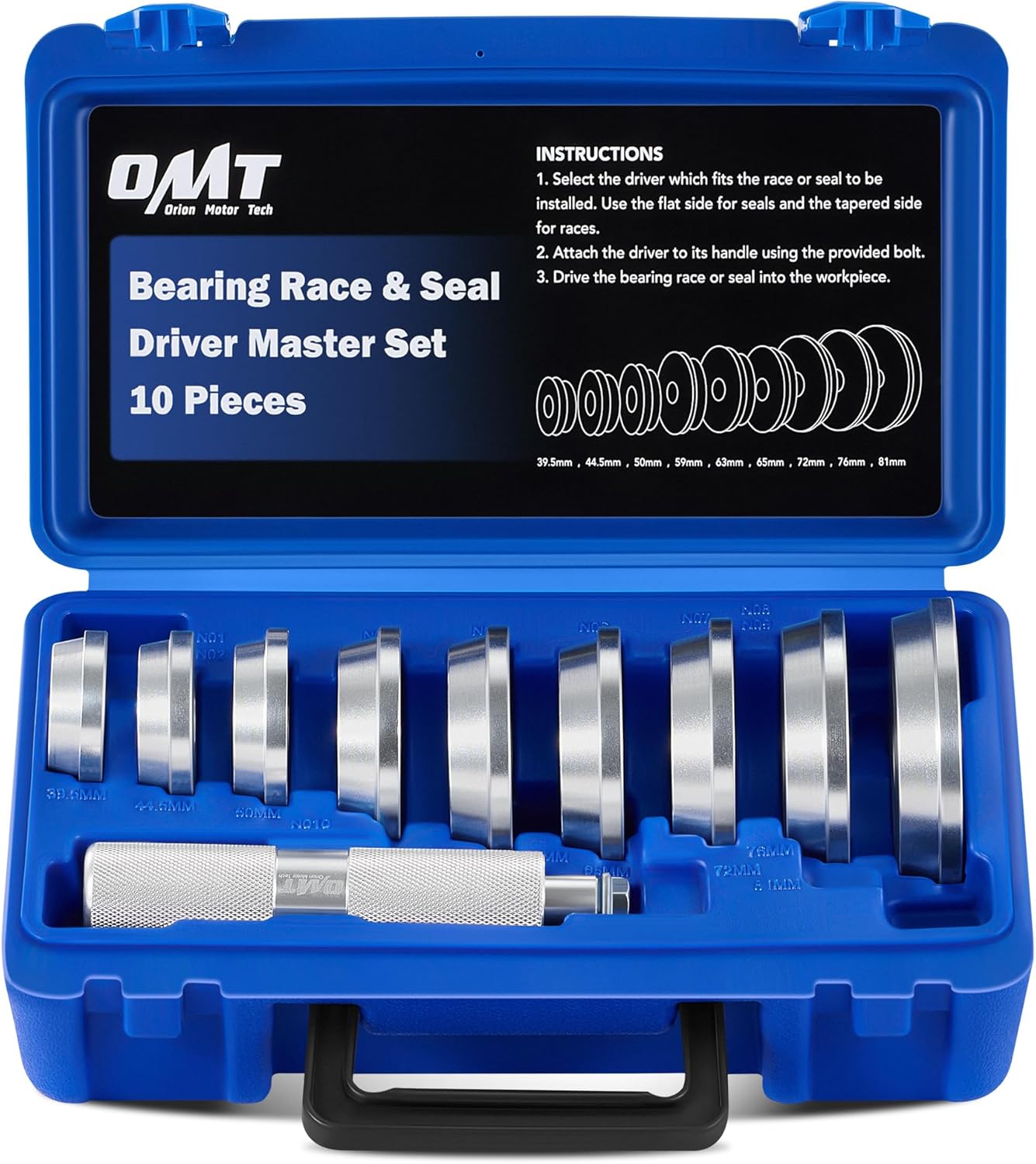 Orion Motor Tech 10pc Bearing Race & Seal Driver Set