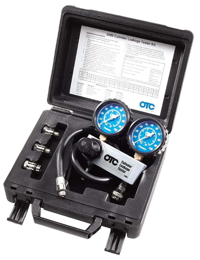 OTC 5609 Cylinder Leakage Tester Kit, Dual Gauge