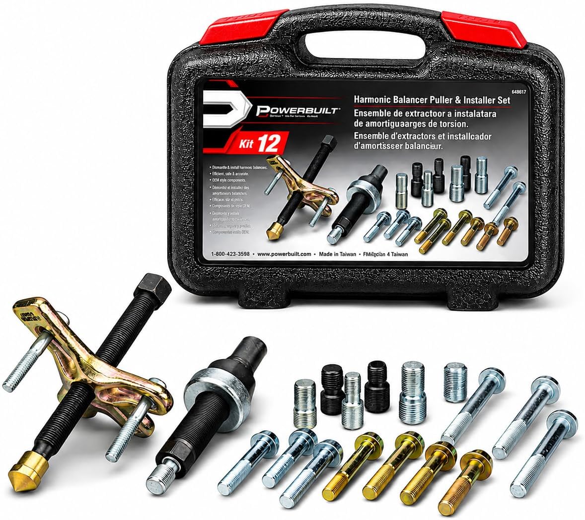 Powerbuilt 648637 Harmonic Balancer Puller and Installer Set