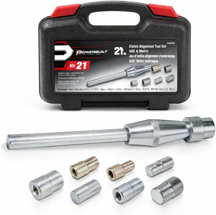 Powerbuilt 648649 Clutch Alignment Tool Set, 8pc SAE/Metric