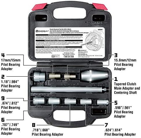 Powerbuilt 648649 Clutch Alignment Tool Set, 8pc SAE/Metric view 2