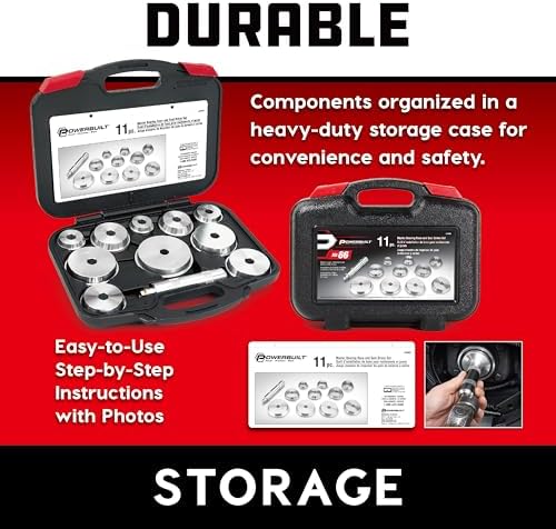 Powerbuilt 648996 Master Bearing Race and Seal Driver Set, 11-Piece Installer Kit with Case view 3