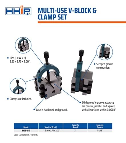 Precision V-Block and Clamp Pair for Shaft Runout Checks view 3