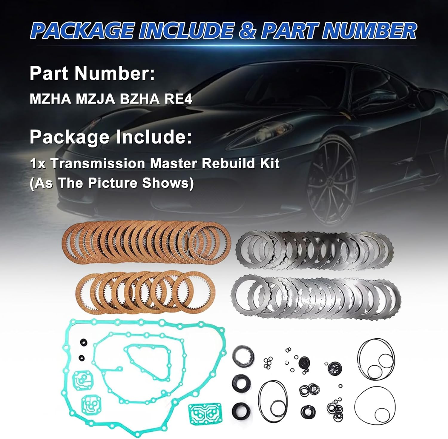 RE4 BZHA Master Rebuild Kit 07-10 Honda CR-V 2.4L view 3