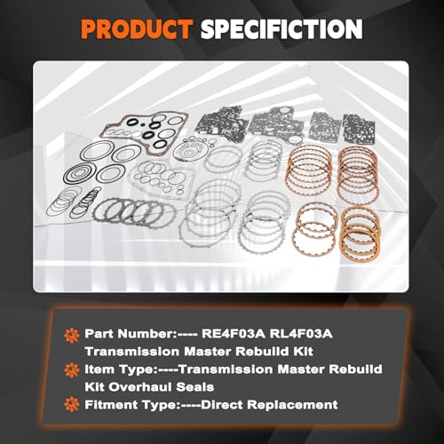 RE4F03A Transmission Master Rebuild Kit with Frictions and Steels view 3