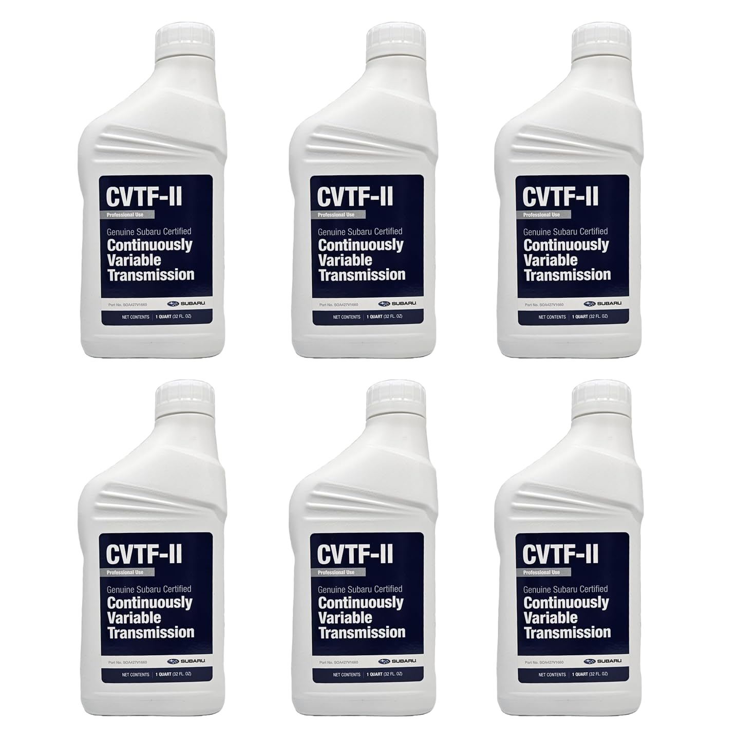 Subaru CVTF-II Genuine CVT Fluid, 6 Quarts (SOA427V1660)
