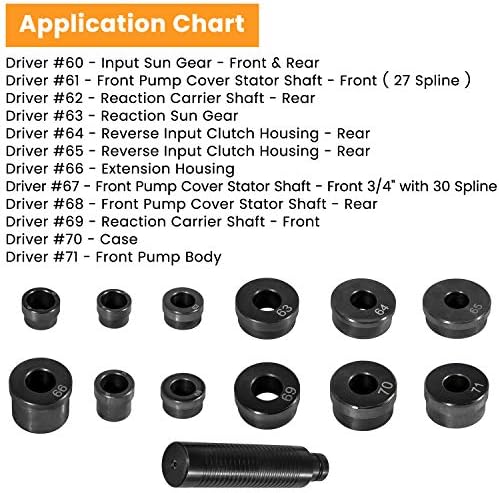 T-0220-700R4 Master Bushing Driver Set for GM 700R4/4L60E, 13-Piece view 3