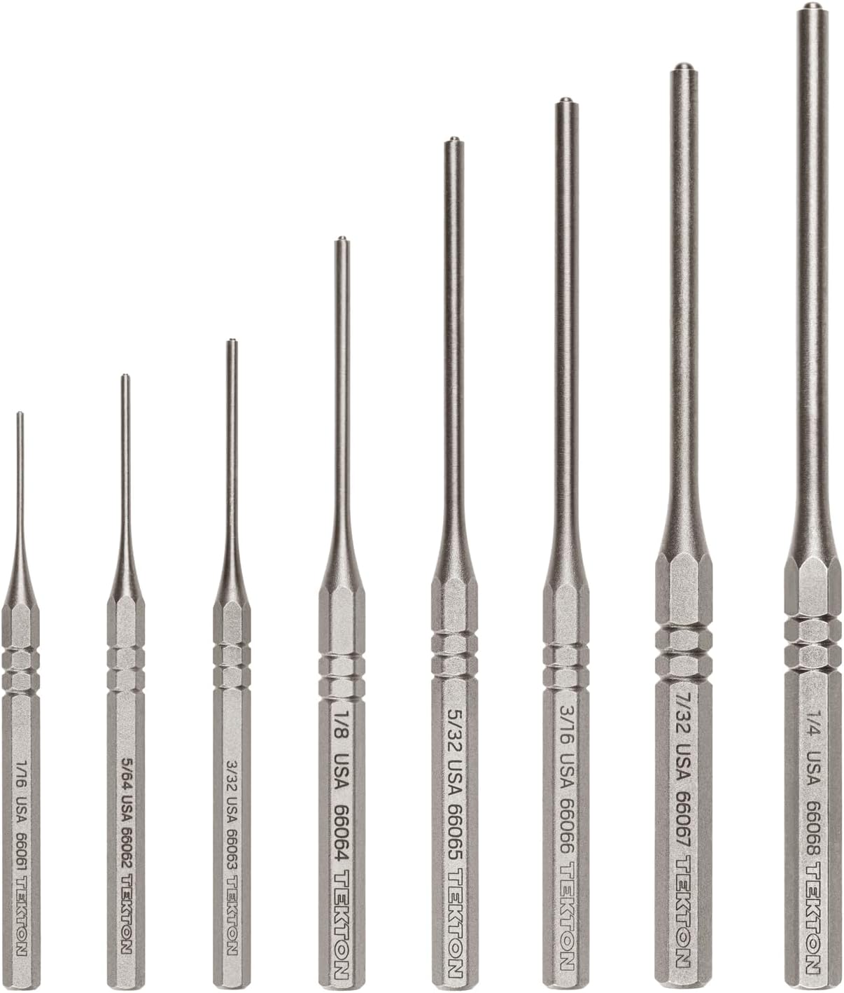 TEKTON Roll Pin Punch Set 8-Piece 1/16-1/4 in PNC93001