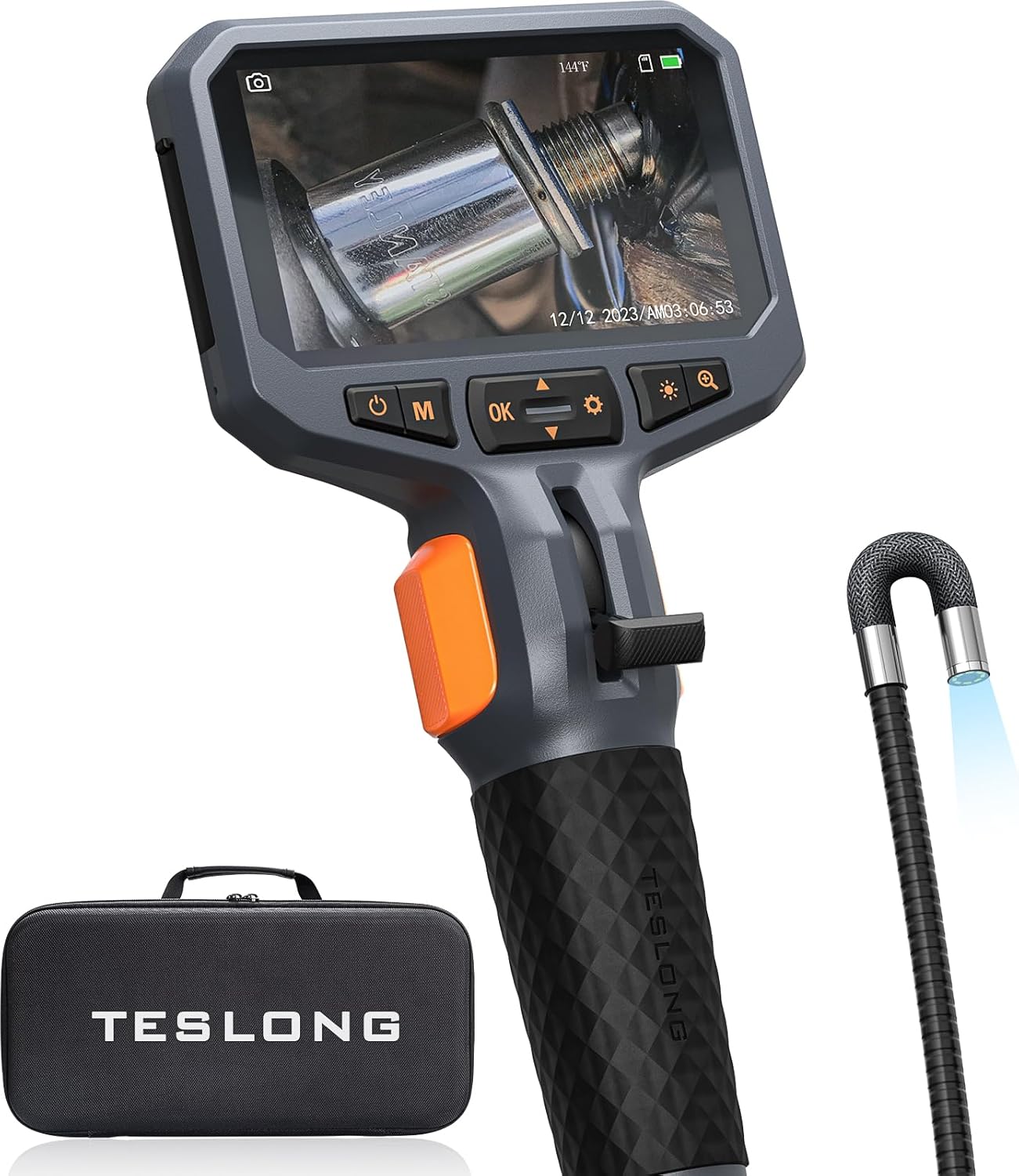 Two-Way 210 Degree Articulating Borescope, 5FT, 4.5in Screen