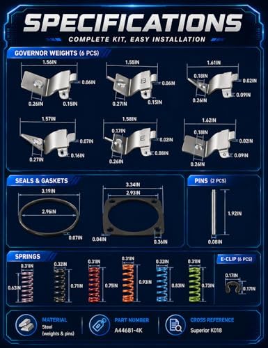 TH350 Governor Shift Point Kit with Weights and Springs view 3