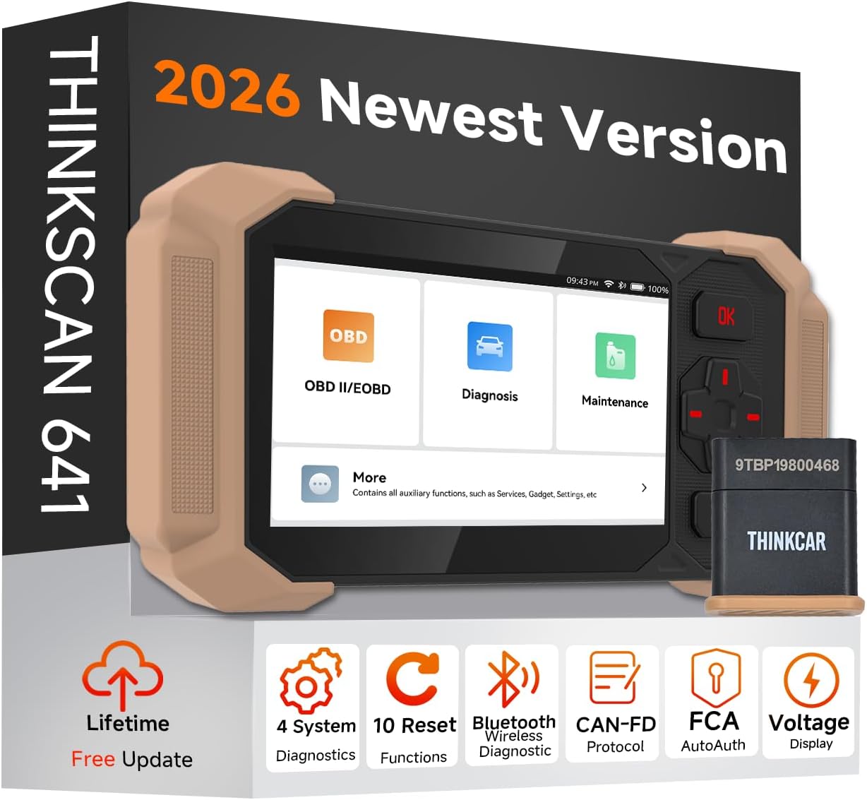 THINKCAR 641 Wireless OBD2 Scanner for Transmission Codes