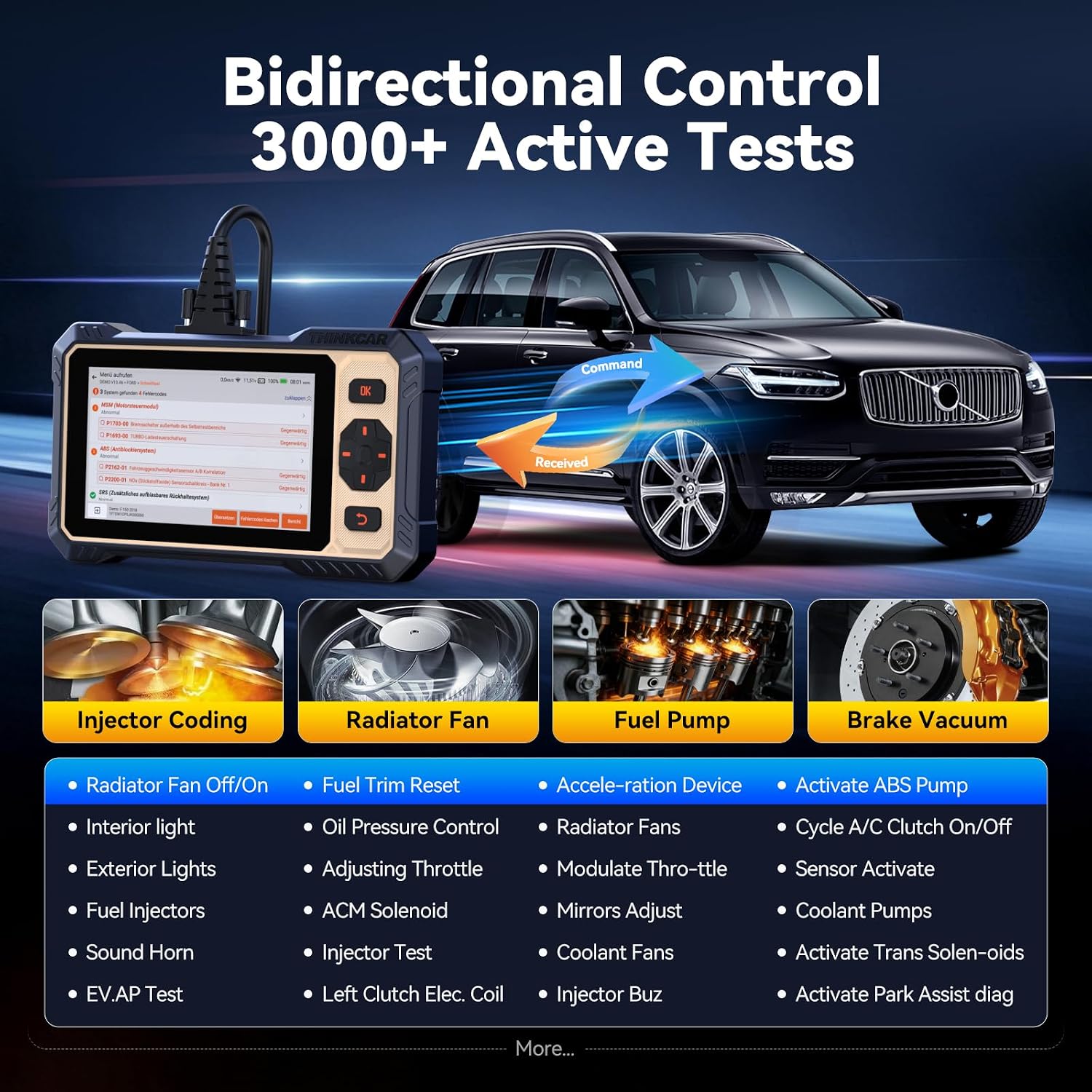 THINKSCAN 662 Bidirectional OBD2 Scanner with Active Test view 3