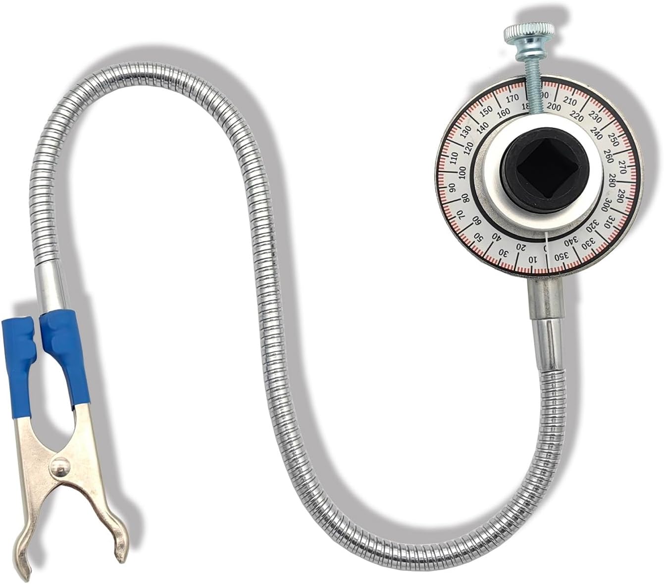Torque Angle Gauge, 1/2" Drive, 360 Degree with Flexible Clip Arm