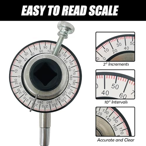 Torque Angle Gauge, 1/2" Drive, 360 Degree with Flexible Clip Arm view 2