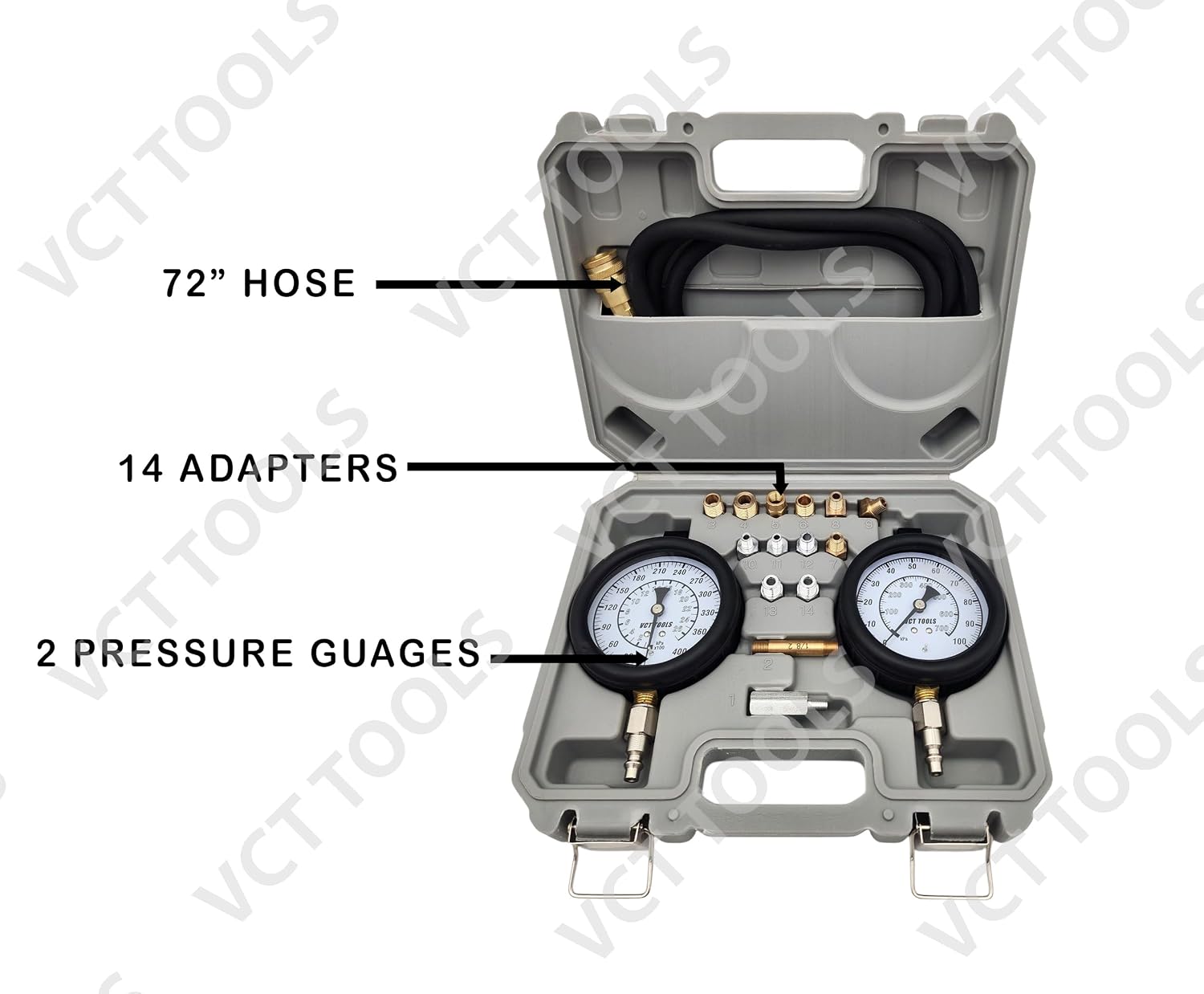 Transmission and Engine Oil Pressure Test Kit, 0-400 PSI view 3