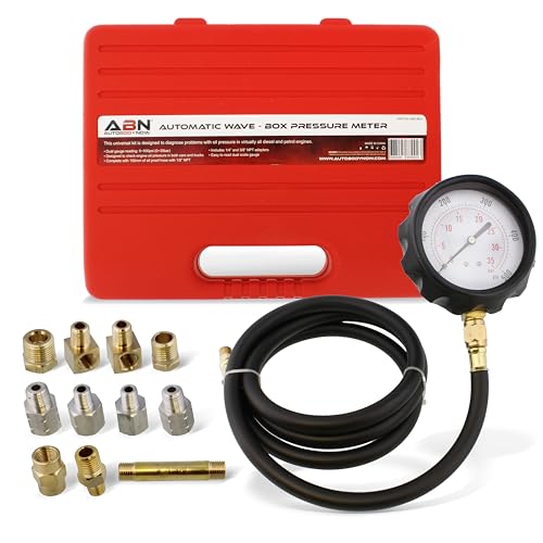 Transmission Line Pressure Test Gauge Kit 500 PSI Adapters