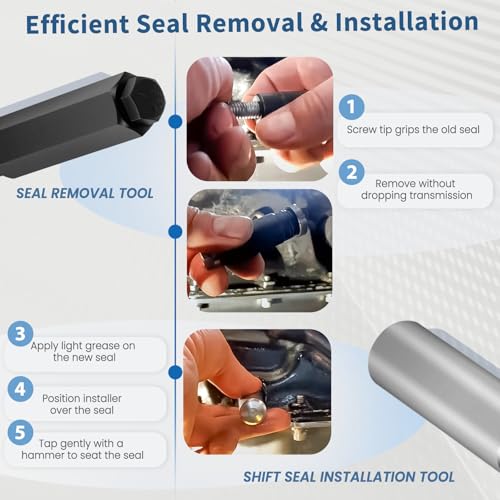 Transmission Shift Shaft Seal Remover and Installer Tool Kit with Seal, for GM 4L60E, 4L65E, 4L70E, 4L80E view 2