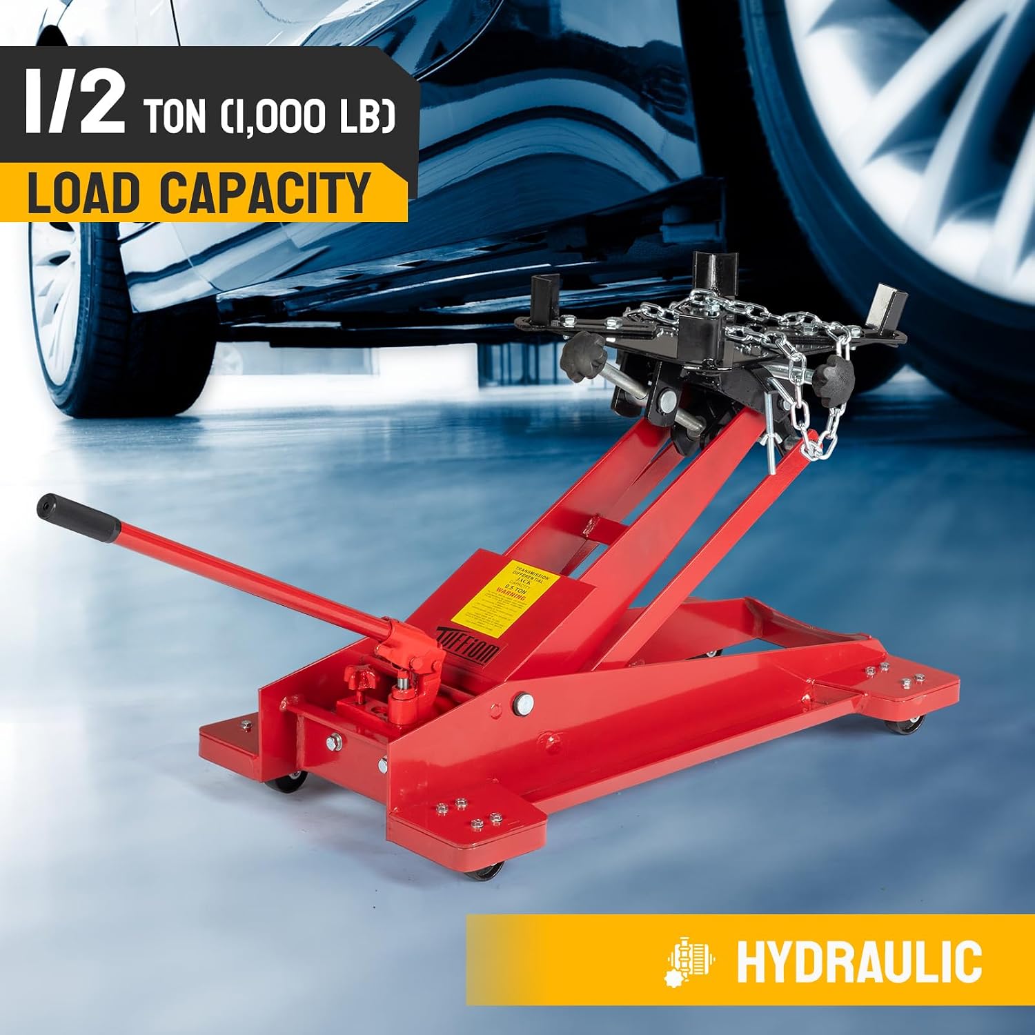1/2-Ton Low Profile Hydraulic Transmission Jack, 1000 lb view 2