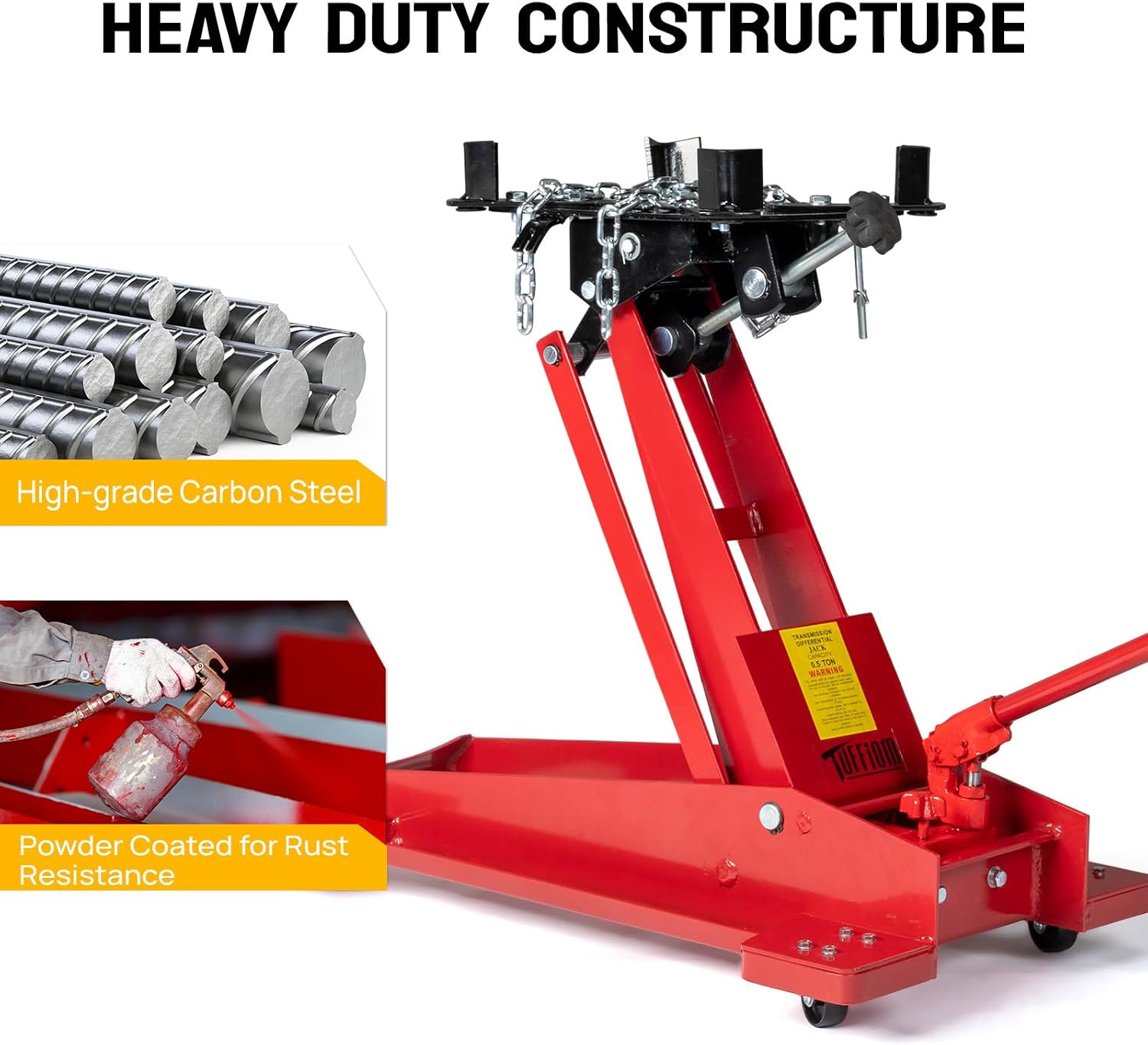 1/2-Ton Low Profile Hydraulic Transmission Jack, 1000 lb view 3