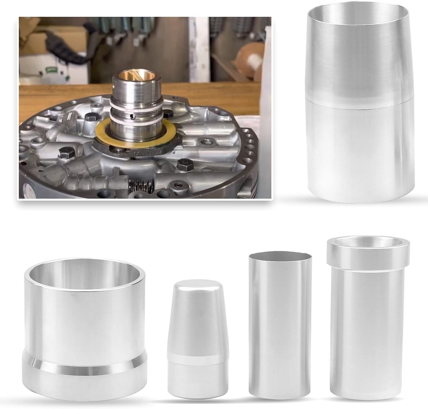 6-Piece Turbine and Stator Shaft Teflon Seal Installer and Resizer Set for GM 700-R4 / 4L60 / 4L60E / 4L65E / 4L70E